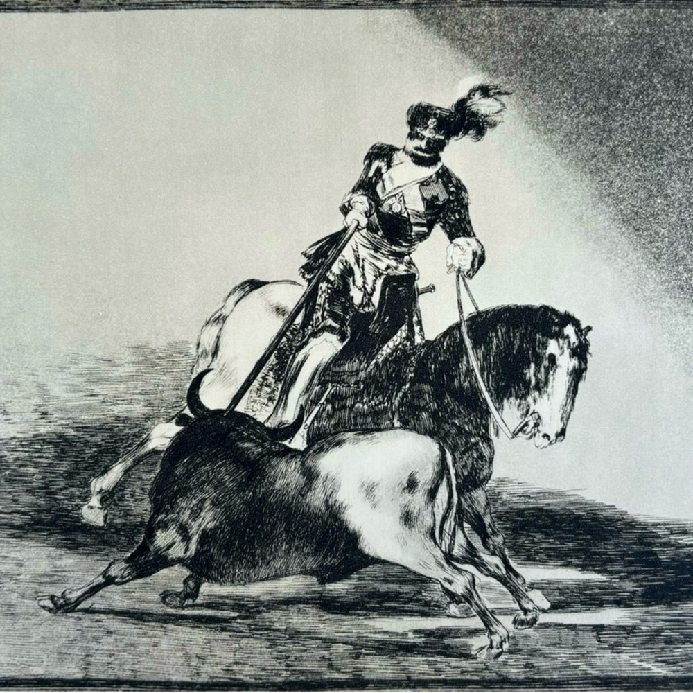 CHARLES THE FIFTH Original Antique Vintage Fine Art GOYA Print of Etching 1960’s